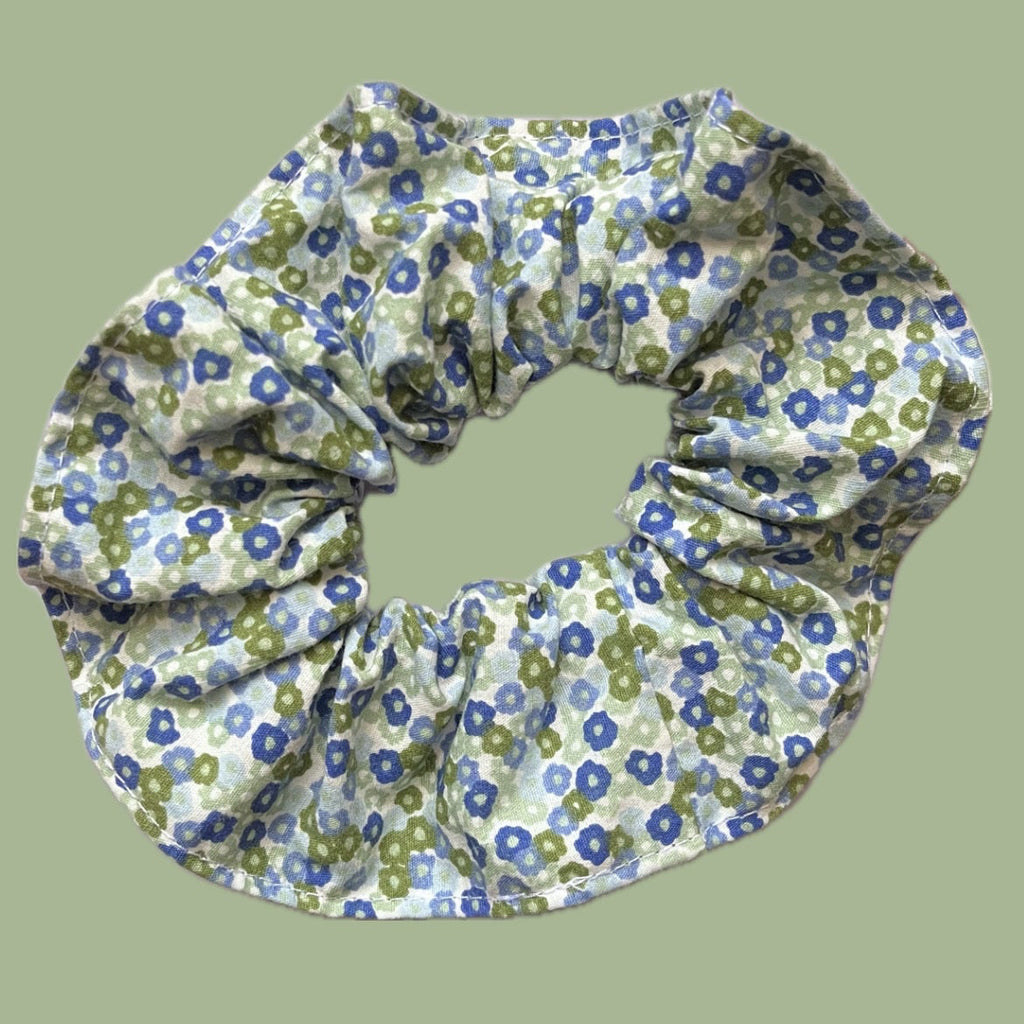 Chouchou Fleuri Bleu